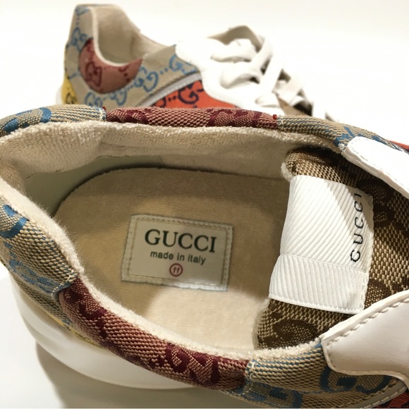Gucci Rhyton GG Sneakers -Multicolor GG Canvas -Mens US 11.5 -NIB - Picture 9 of 9